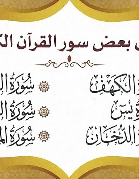 The virtues of the six suras / virtues of some of the suras of the Quran - Small pocket